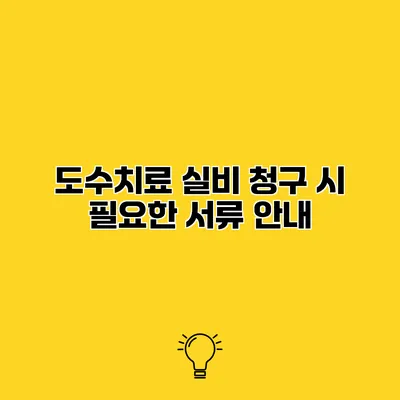 도수치료 실비 청구 시 필요한 서류 안내