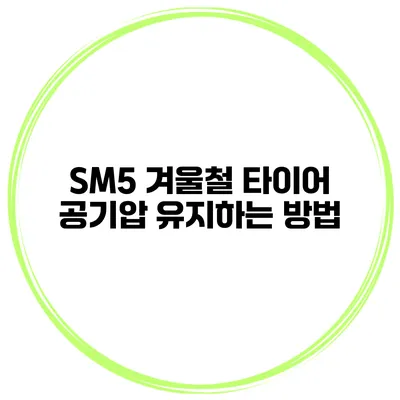 SM5 겨울철 타이어 공기압 유지하는 방법